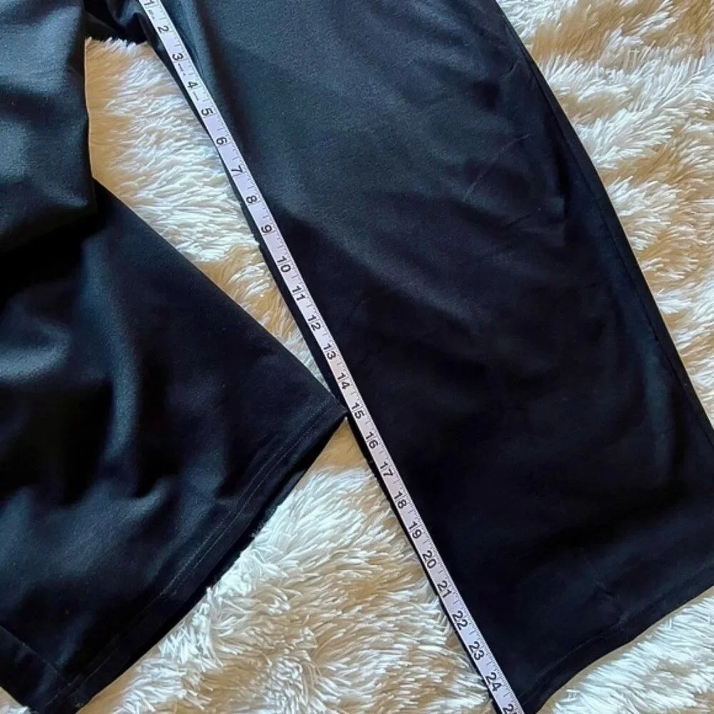 Anne Klein Wide Leg Black Dress Pants M - Picture 6 of 14